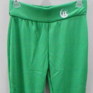 Women's Green Fleece Line Sweatpants-Waistband Has Crescent Moon & Cats Size-XL